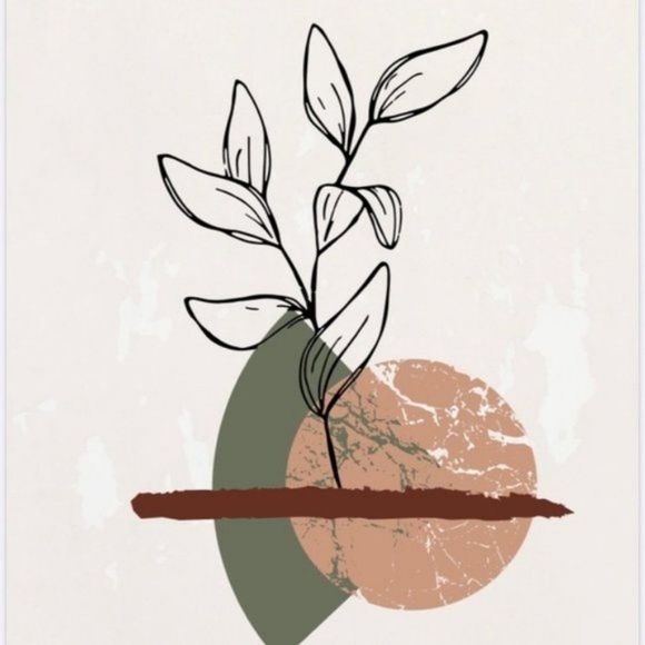 Modern minimalist boho abstract wall art print - Picture 2 of 3